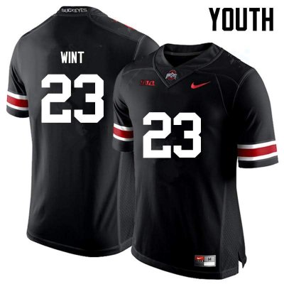 Youth Ohio State Buckeyes #23 Jahsen Wint Black Nike NCAA College Football Jersey Top Quality ZMY5544KJ